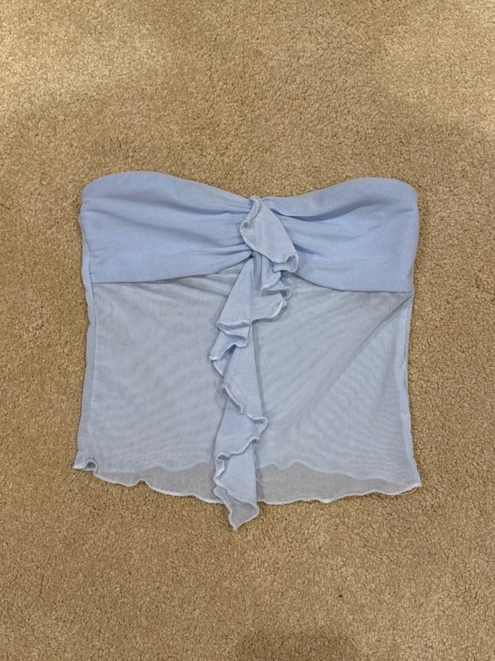 Edikted blue ruffle top - Picture 2 of 3